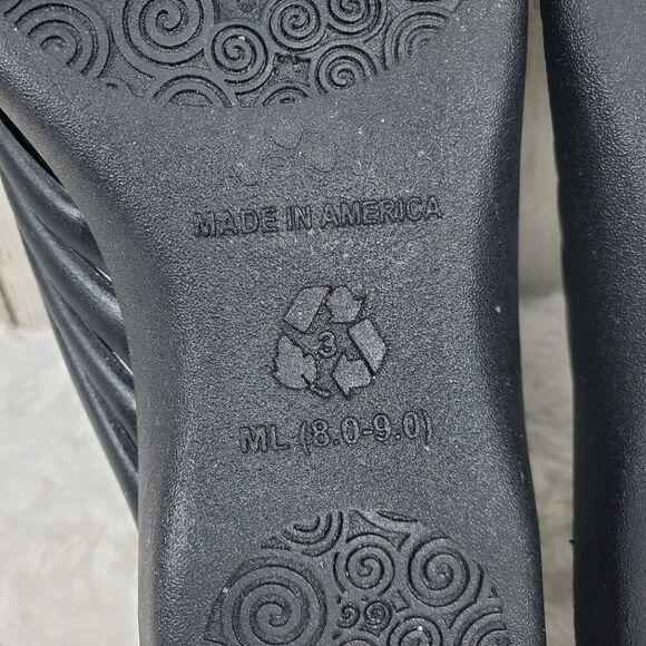 Okabashi Venice Rubber Sandals Black Size ML 8-9 - Picture 7 of 8